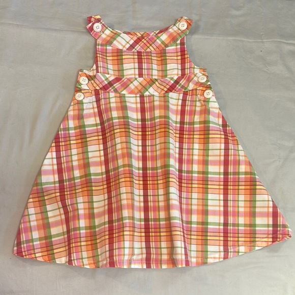 Gymboree LIKE NEW Orange and Yellow Sleeveless Sundress with Square Neck - Picture 1 of 4